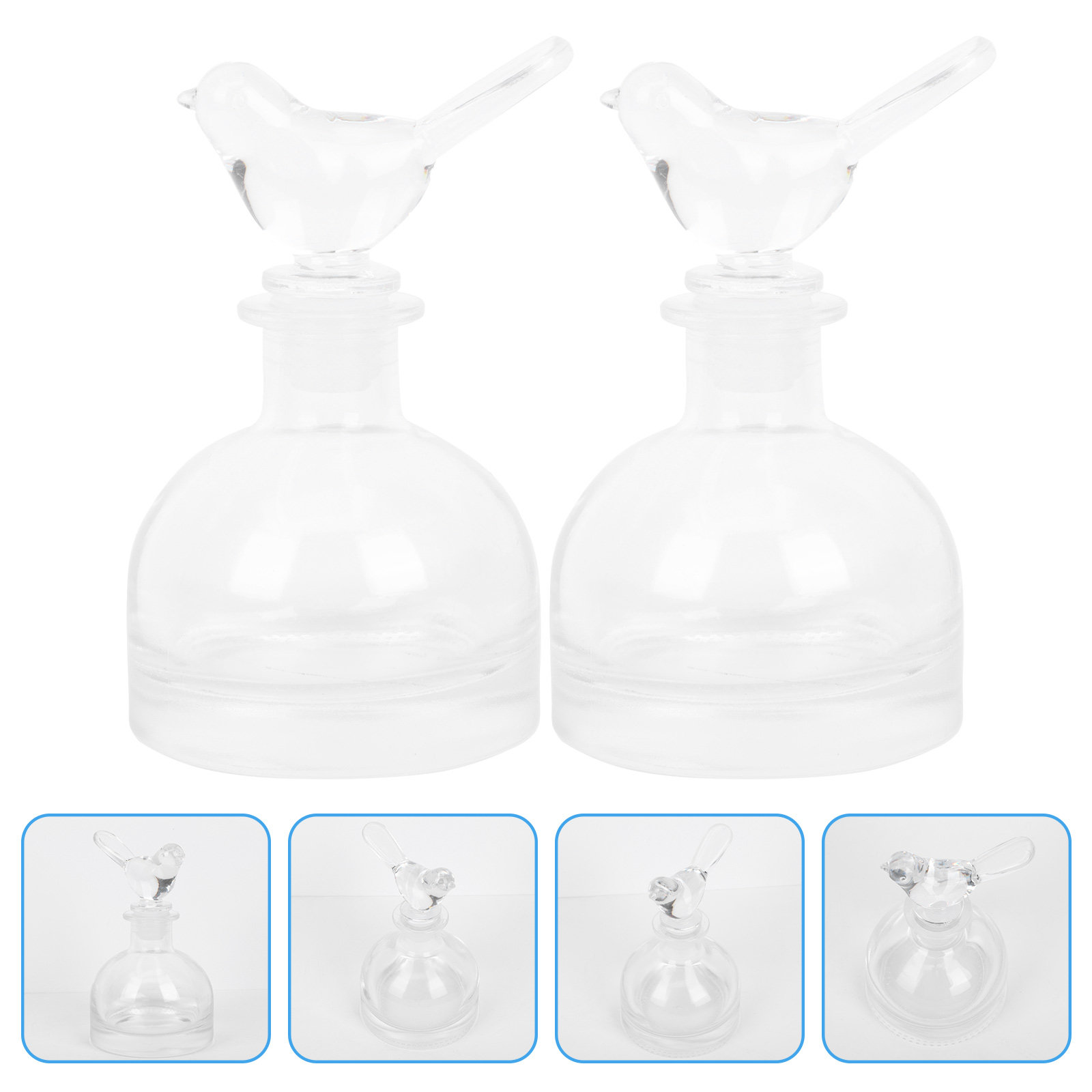 Fragrance Perfume Car - 2Pcs Glass Perfume Bottles Premium Clear