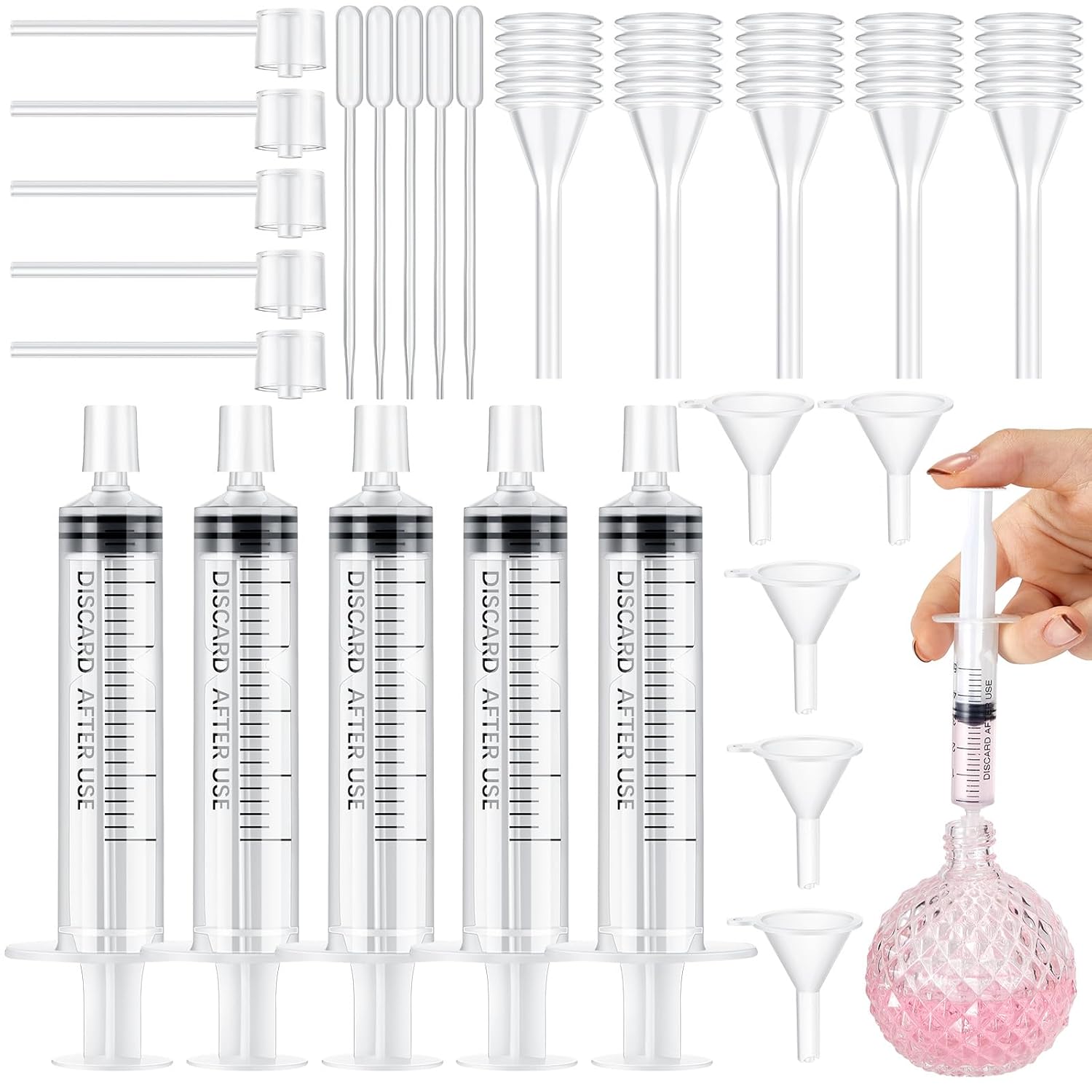 25/50PCS  perfume refill pump  - Perfume Fragrance Ingredients ulasan dan harga