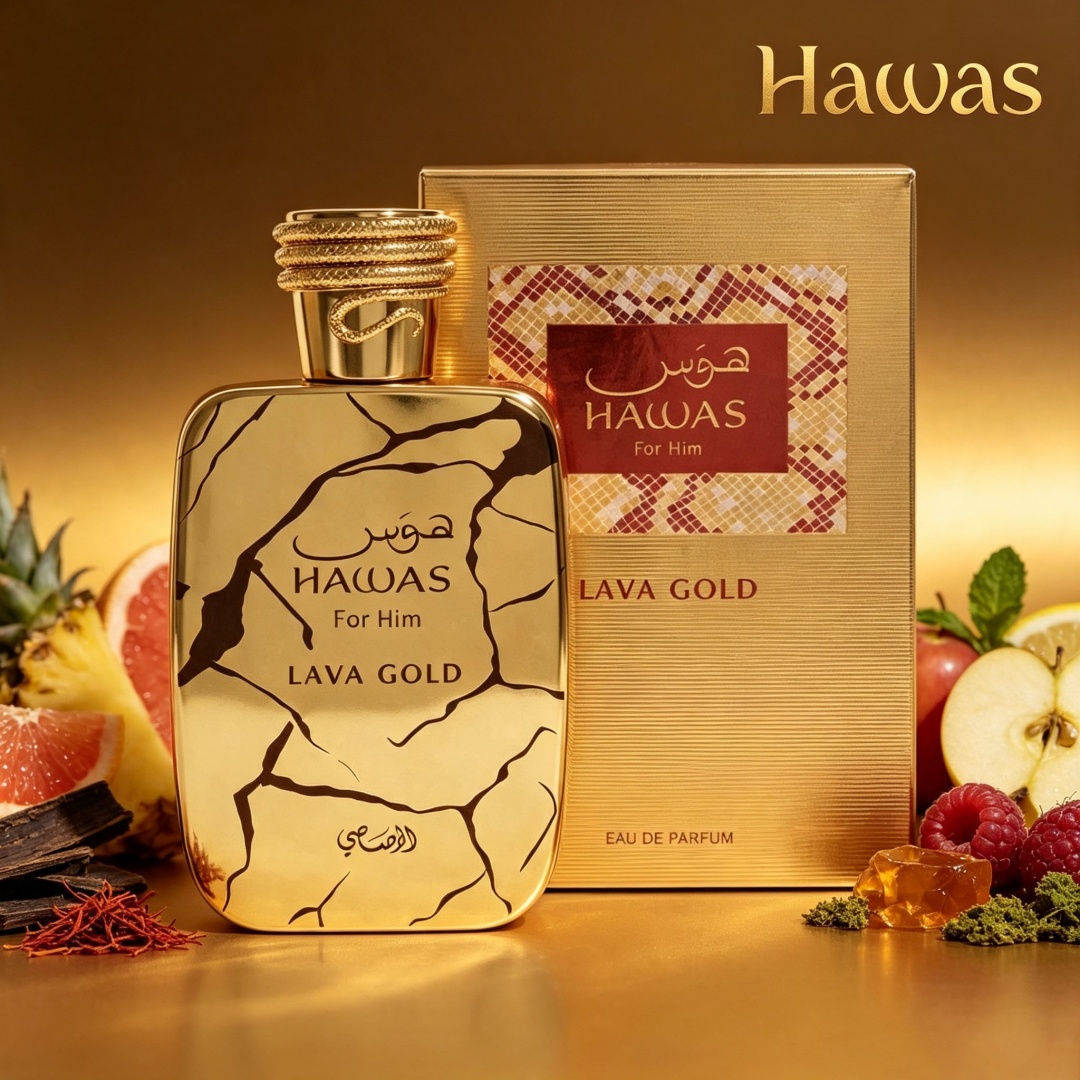 Hawas Lava Gold by Rasasi 100m - Perfume Fragrance For Men ulasan dan harga